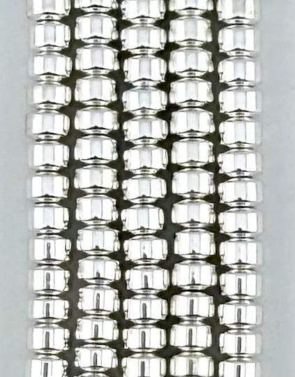 2.5x4mm Hematite Heishi Beads Silver