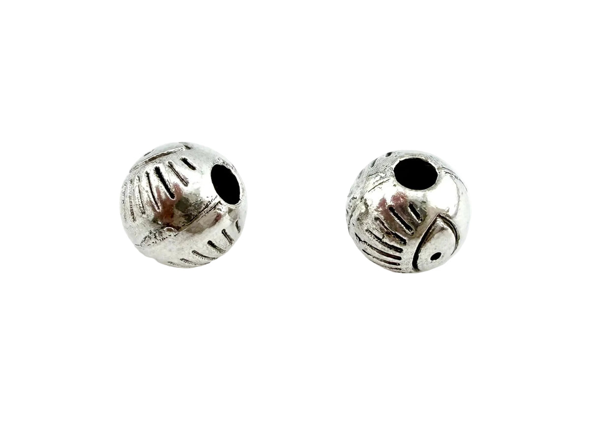 6mm Spacer Bead Rhodium