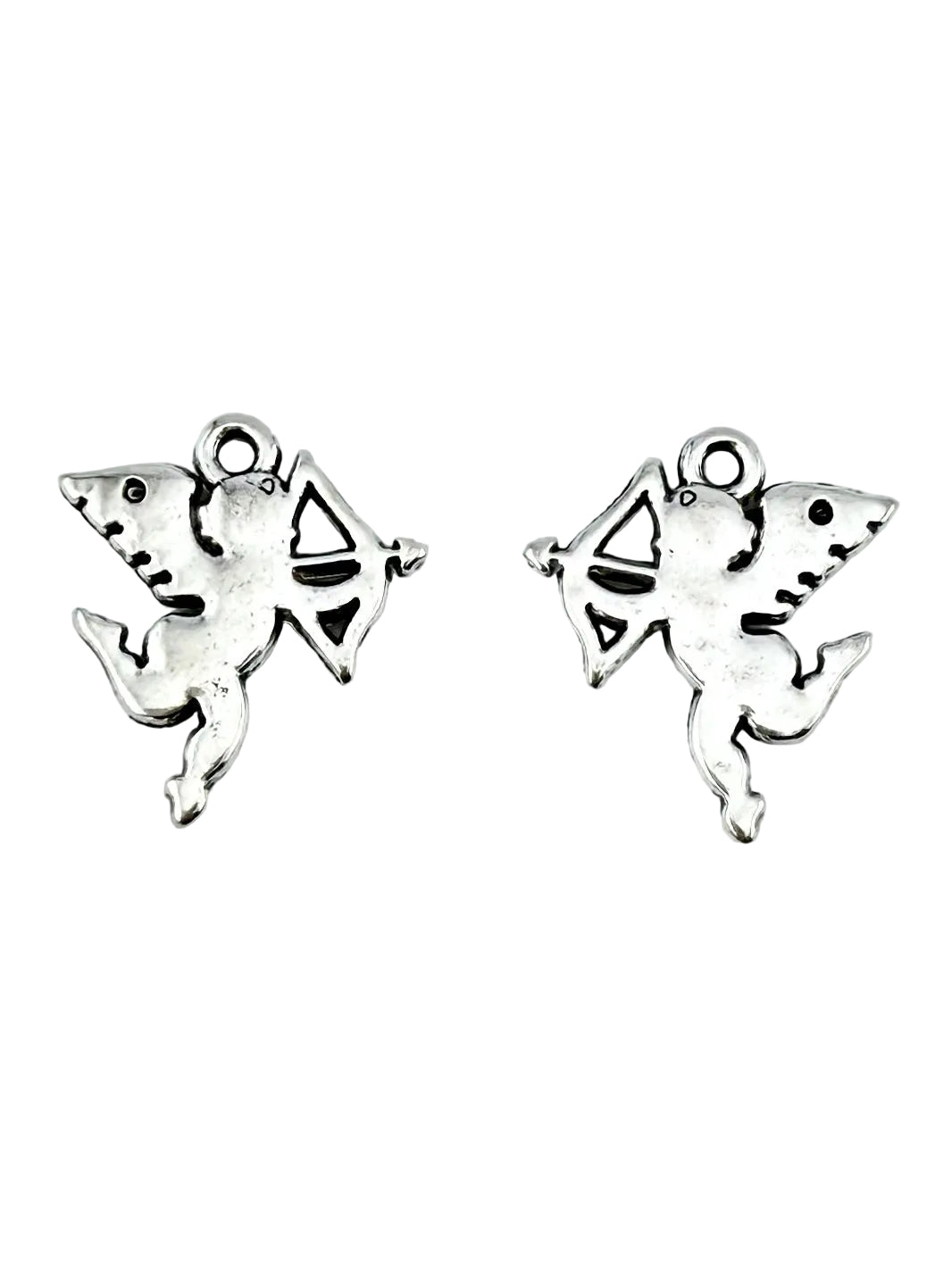 18mm Baby Cupid Charm Rhodium