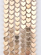2.5x6mm Hematite Flat Heart Gold