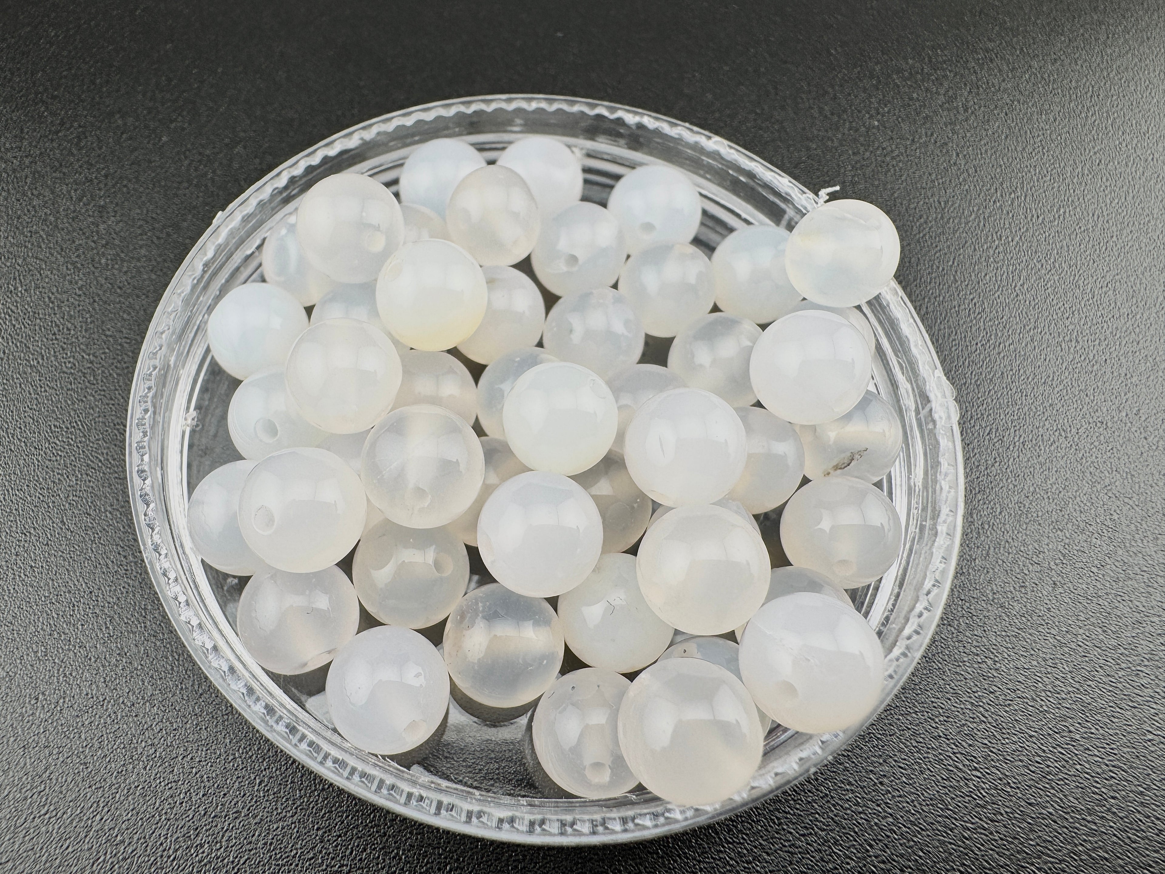 White Agate Beads Available in 6mm, 8mm, 10mm, 12mm Sizes