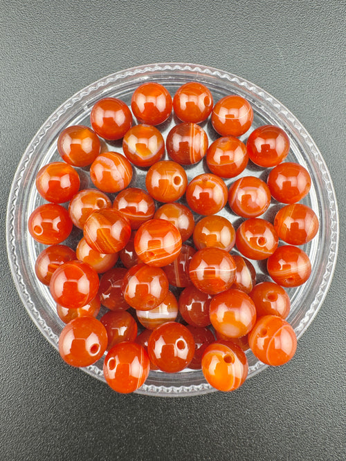 Banded Carnelian Agate Beads Available in 6mm, 8mm, 10mm 12mm Sizes