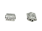 8x6.5mm Square Spacer Bead Rhodium