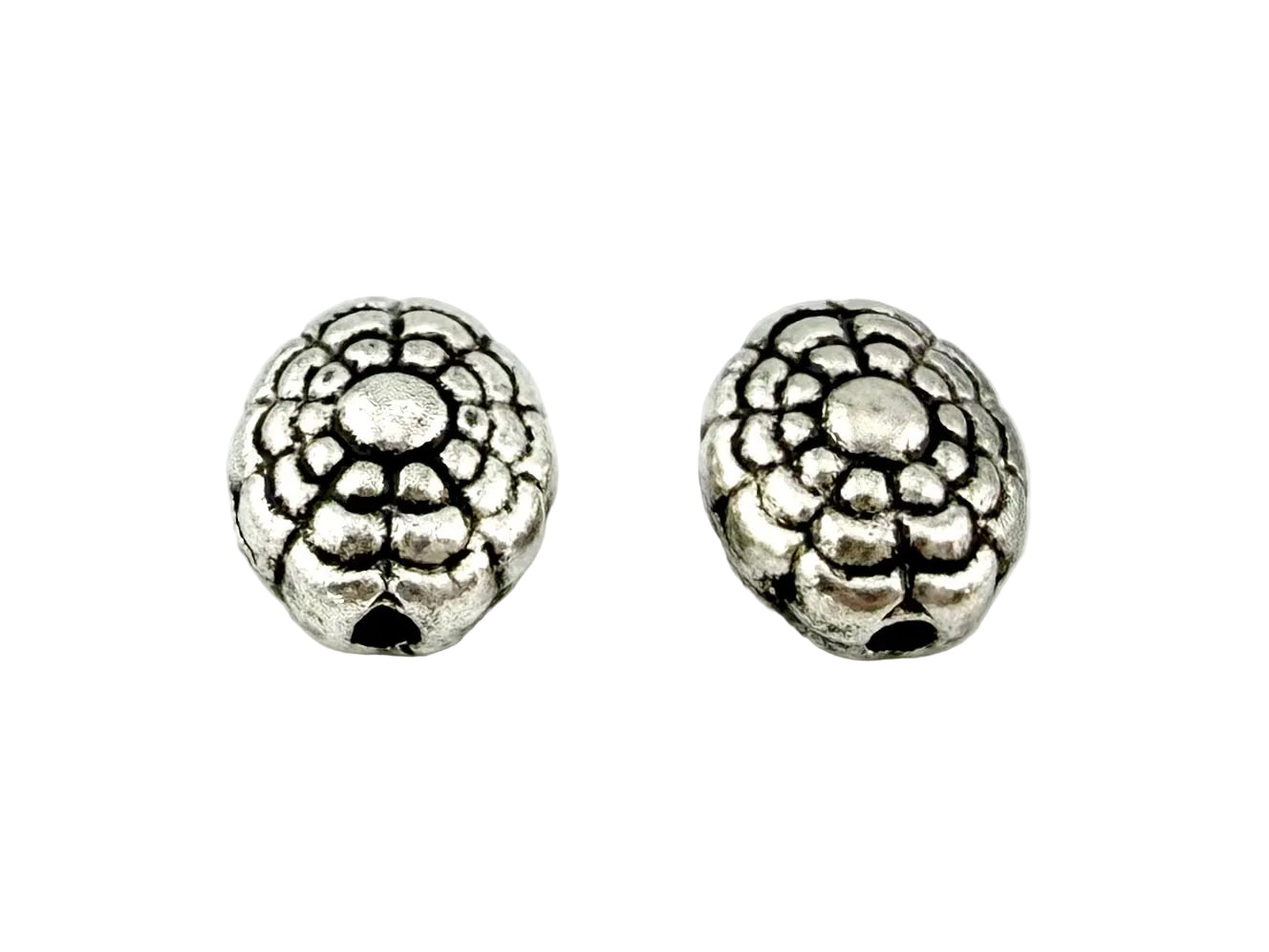 10x8mm Oval Spacer Bead Rhodium