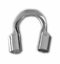 925 Sterling Silver  cable thimble, 1x5mm