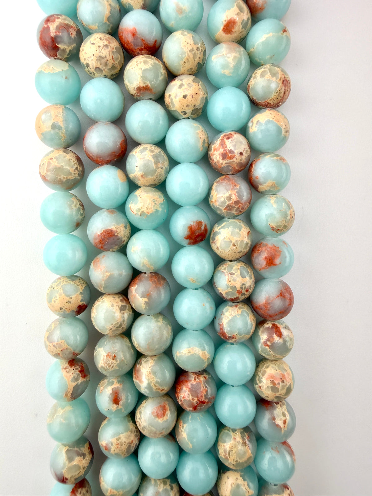 Aqua Terra Jasper Beads Available in 6mm, 8mm, 10mm Sizes