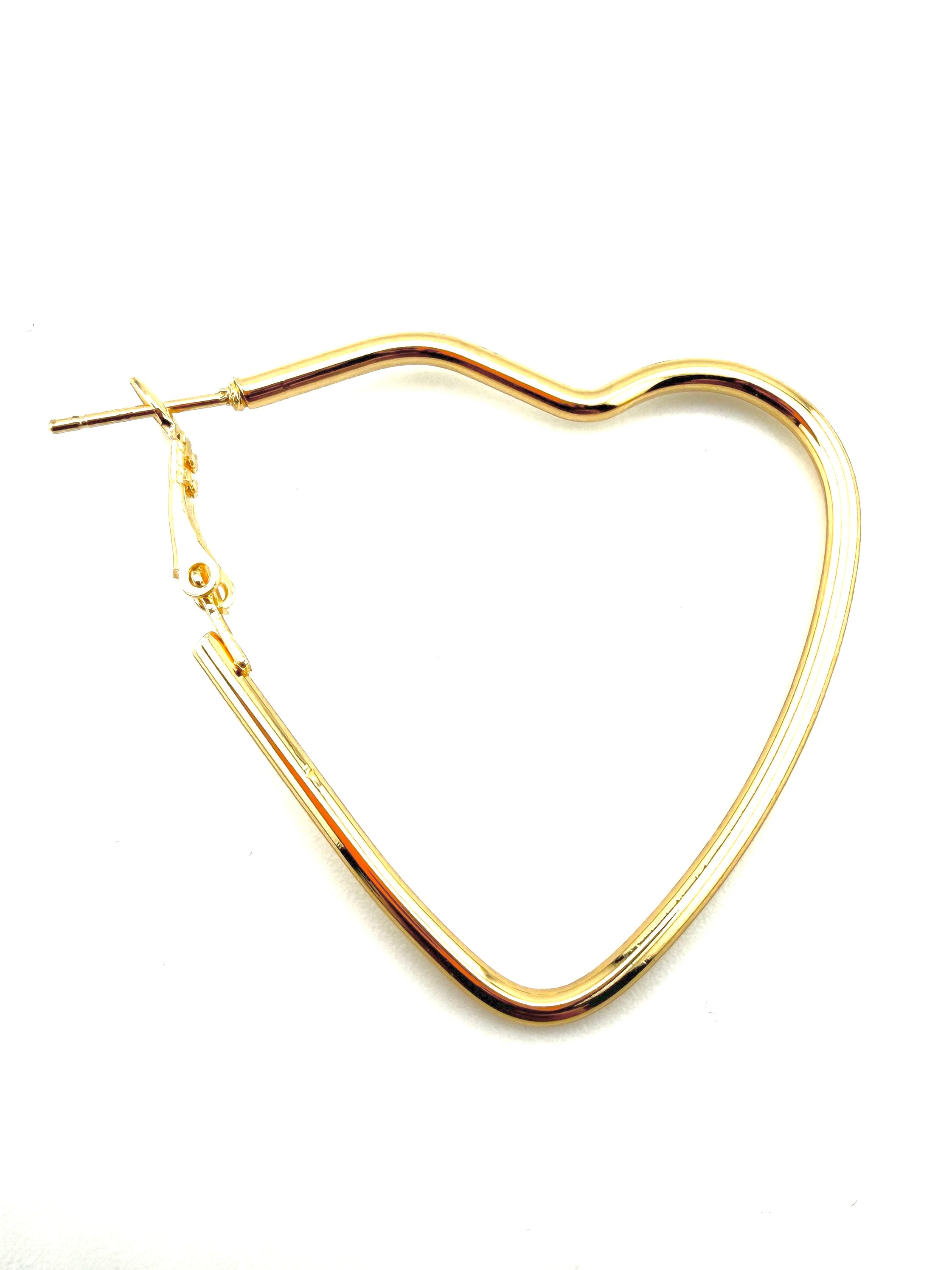 Gold Heart Hoop Earing Frame Pair