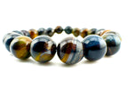 Blue Yellow Tigers Eye Beads Available in 6mm, 8mm, 10mm, 12mm, 14mm, 16mm Sizes