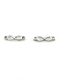 20mm Infinity Connector Charm Rhodium