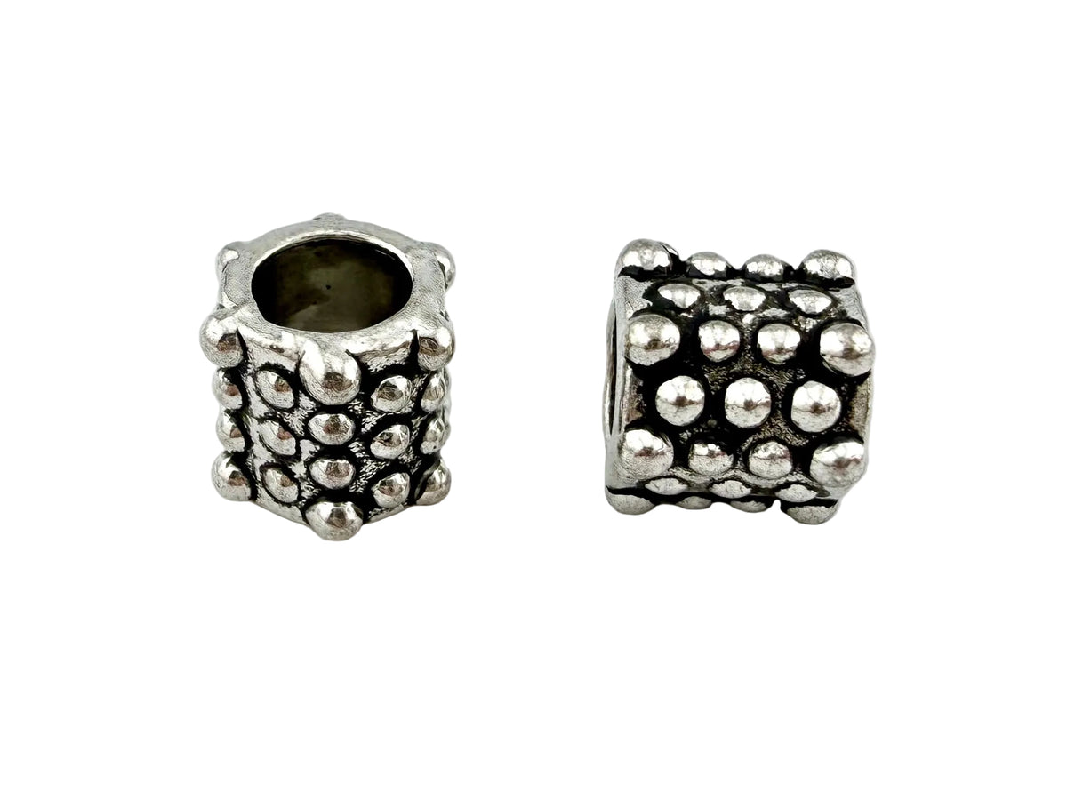 9.5mm Large Hole Spacer Bead Rhodium