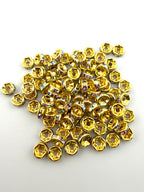 Brass Rhinestone Rondelle Spacers Yellow Gold with AB Crystal