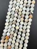 4mm Faceted Dendrite Opal Beads