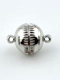 12mm Round Magnetic Claps Silver