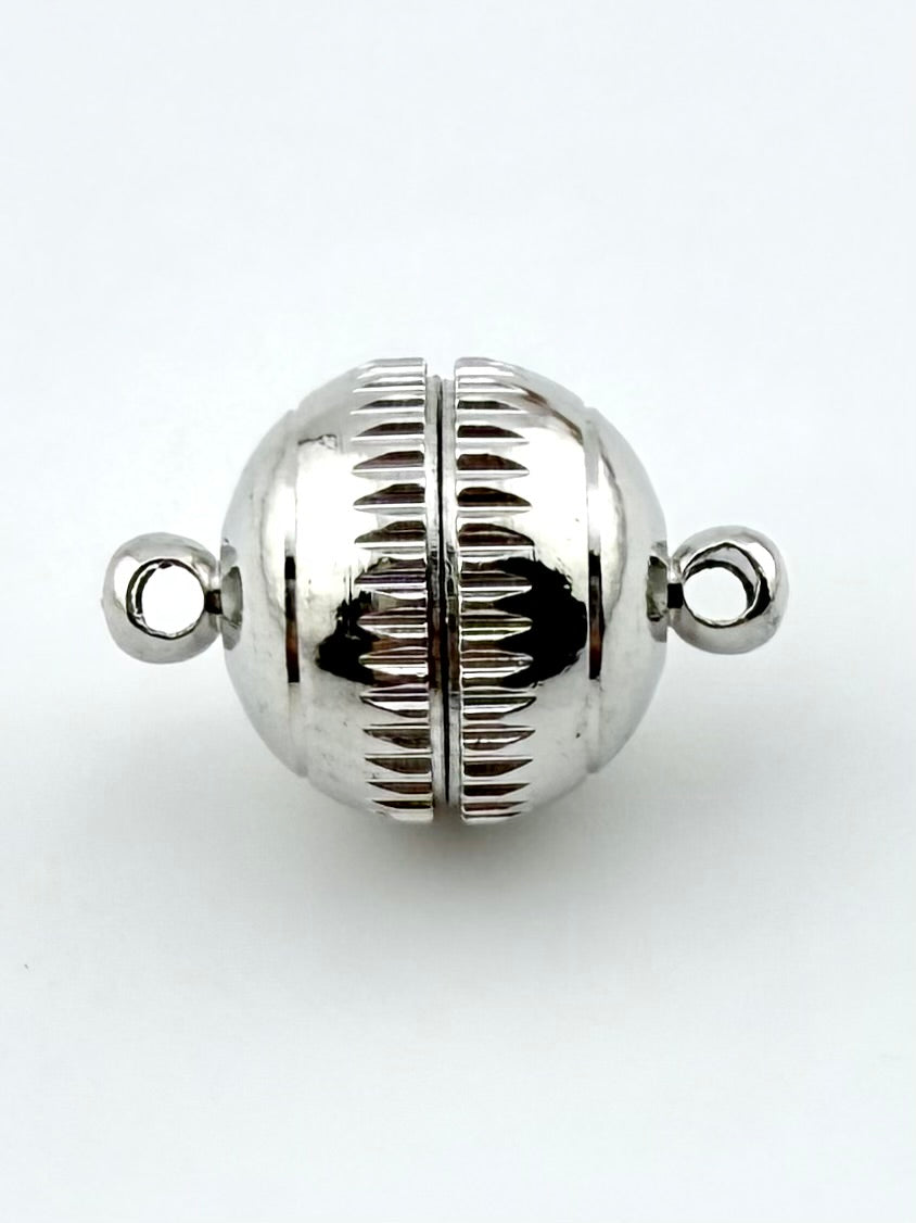 12mm Round Magnetic Claps Silver