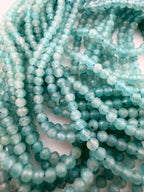 3mm Faceted Blue Amazonite Beads