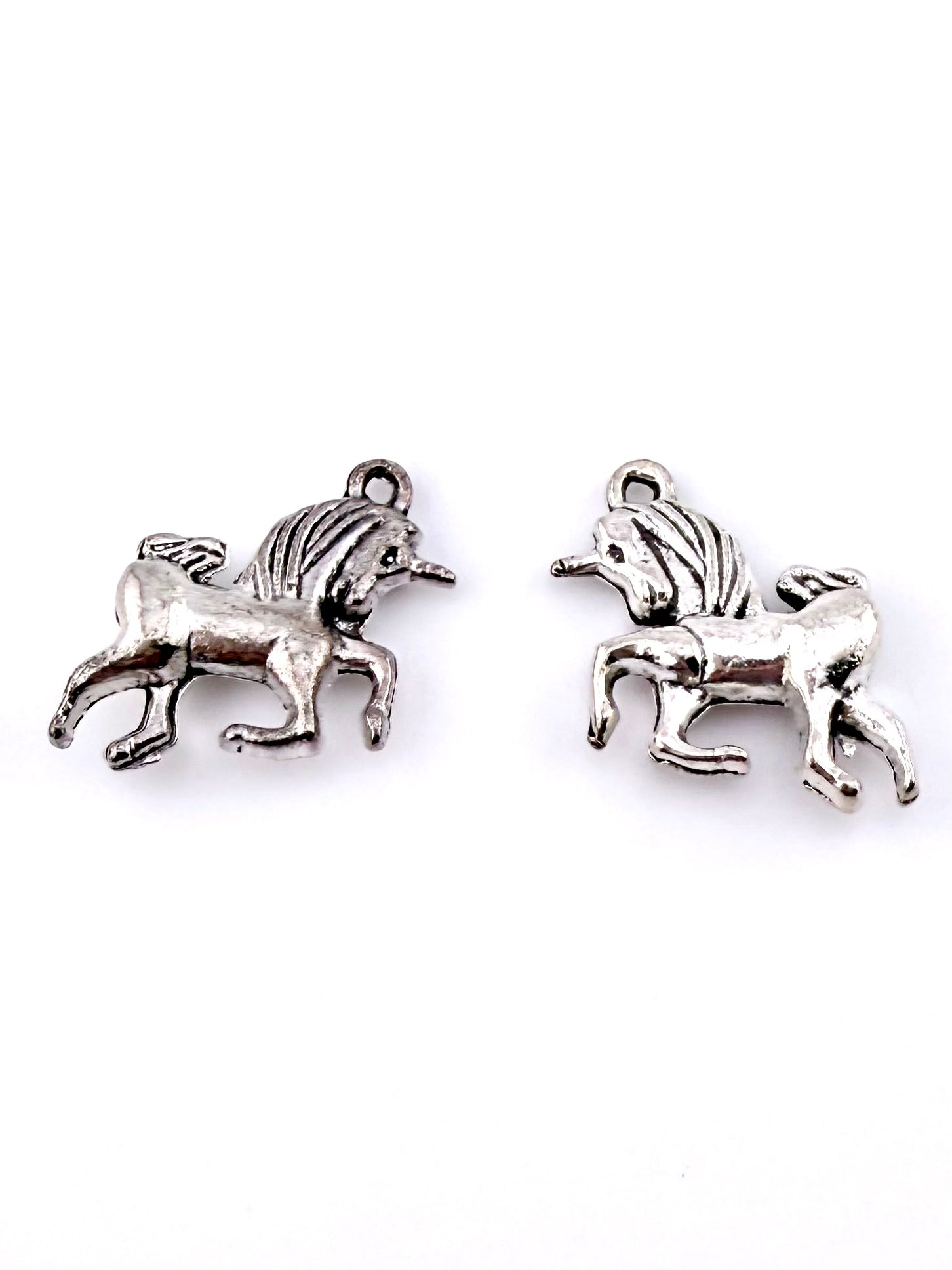 16mm Unicorn Charm Rhodium