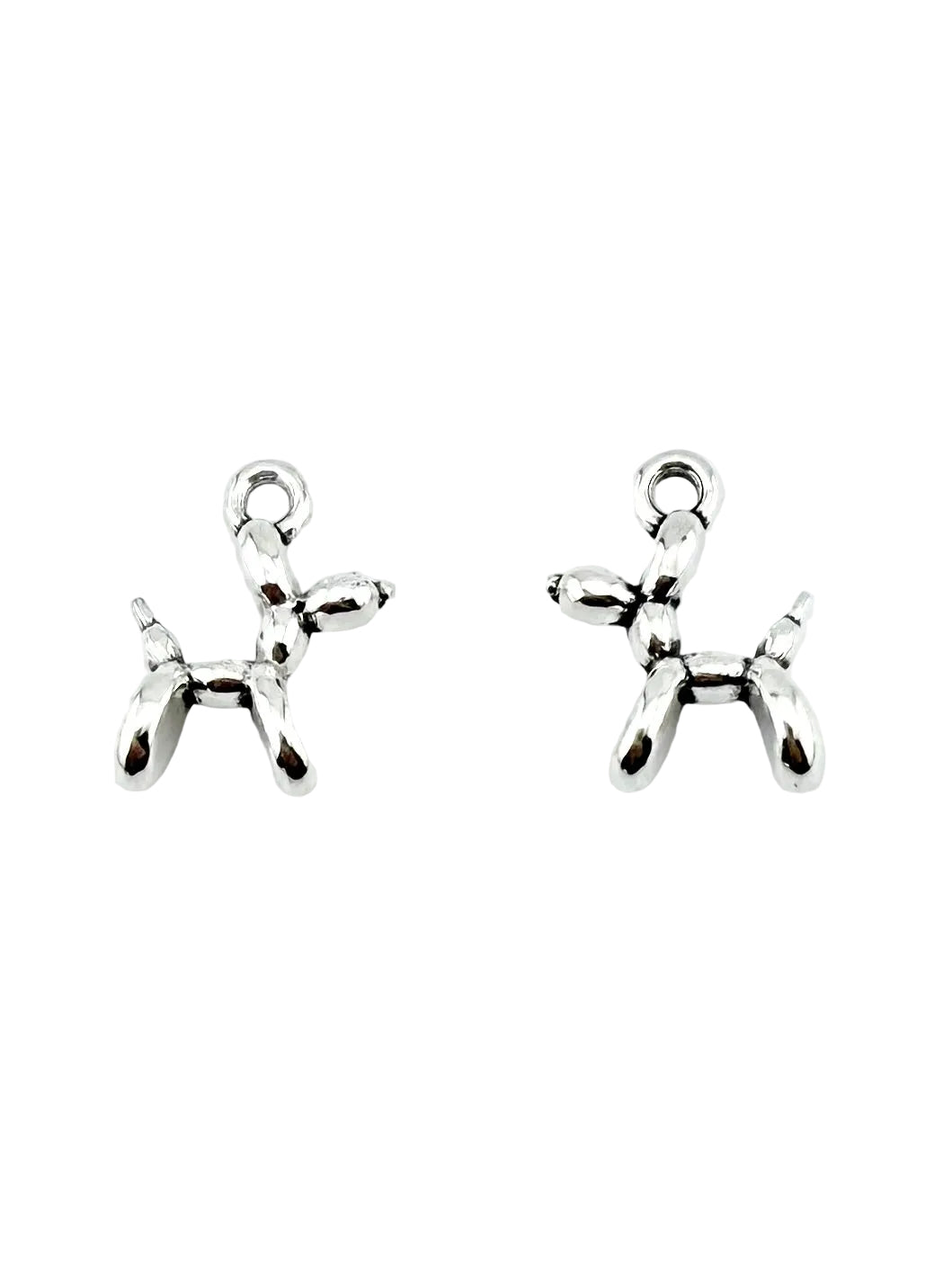 13.5mm Balloon Dog Charm Rhodium