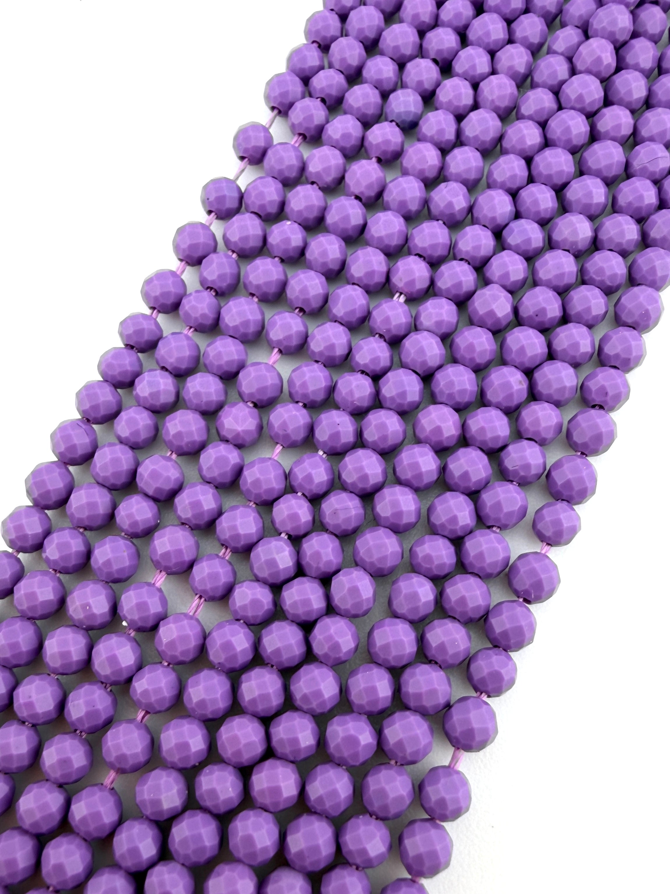 3mm Faceted Phosphosiderite Beads