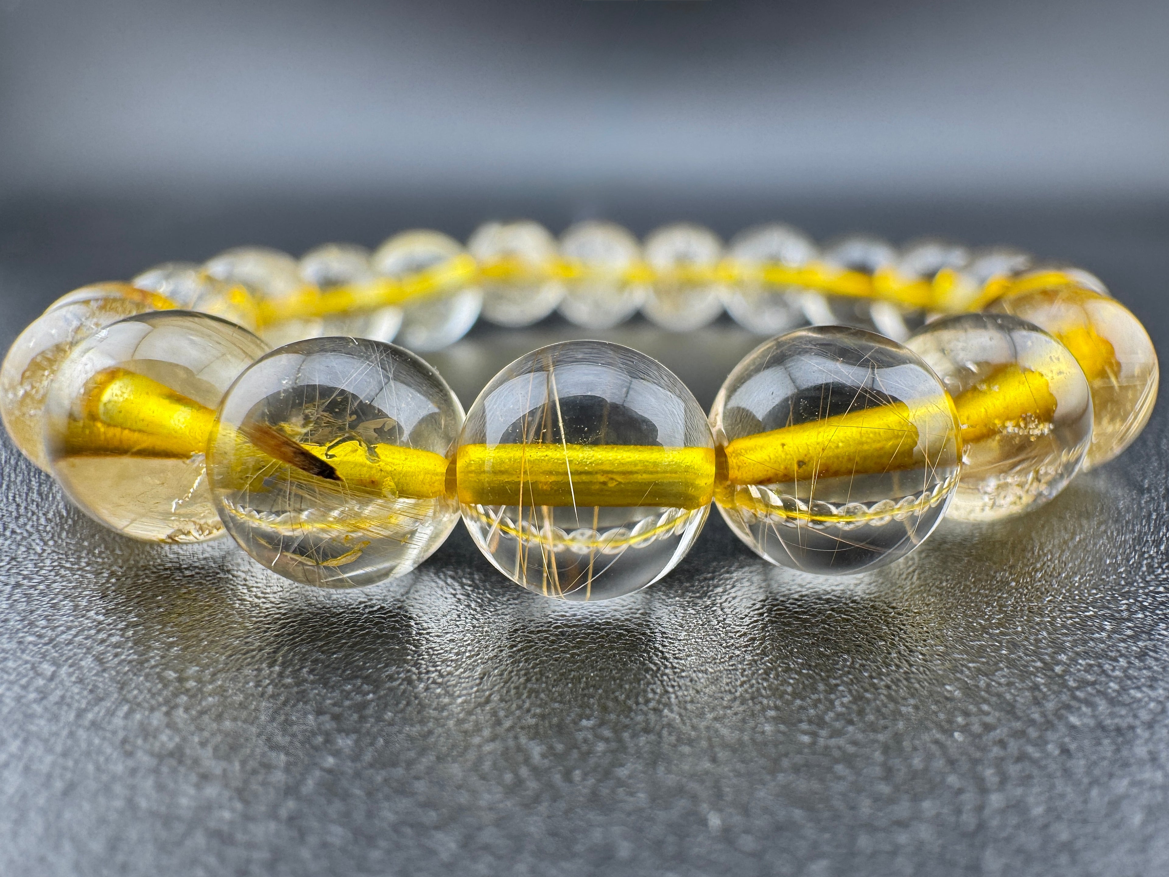 Rutilated Quartz Beads Available in 6mm, 8mm Sizes