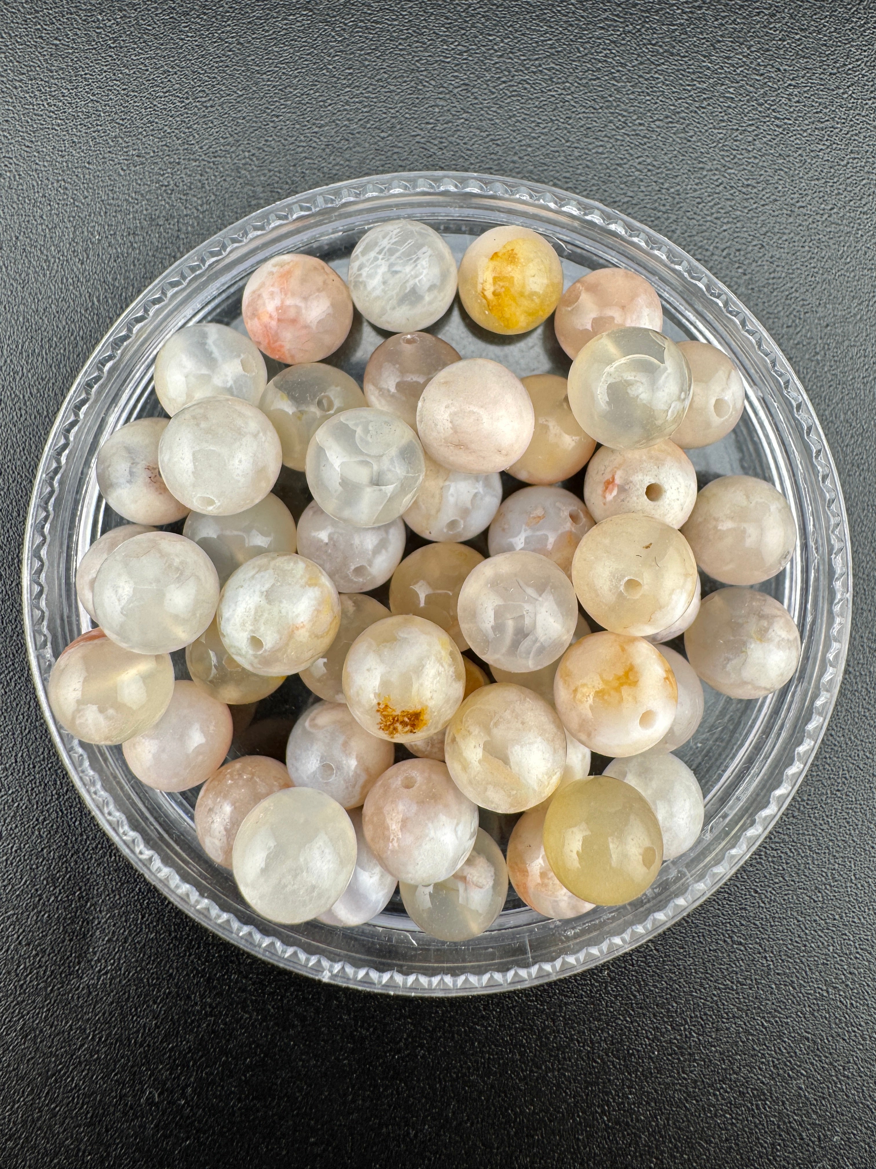 Cherry Blossom Agate Beads Available in 6mm, 8mm Sizes