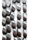 6.5x12mm Magnetic Hematite Twist Beads