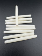 Ivory Buffalo Bone Pipe, Thin,  0.5–2.5inch Carved Bone Pieces for Jewelry & Crafts