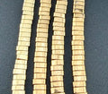 Gold Half Tila Hematite Beads 2.2x5.5mm