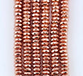 Rose Gold Rondelle Hematite Beads 3x8mm