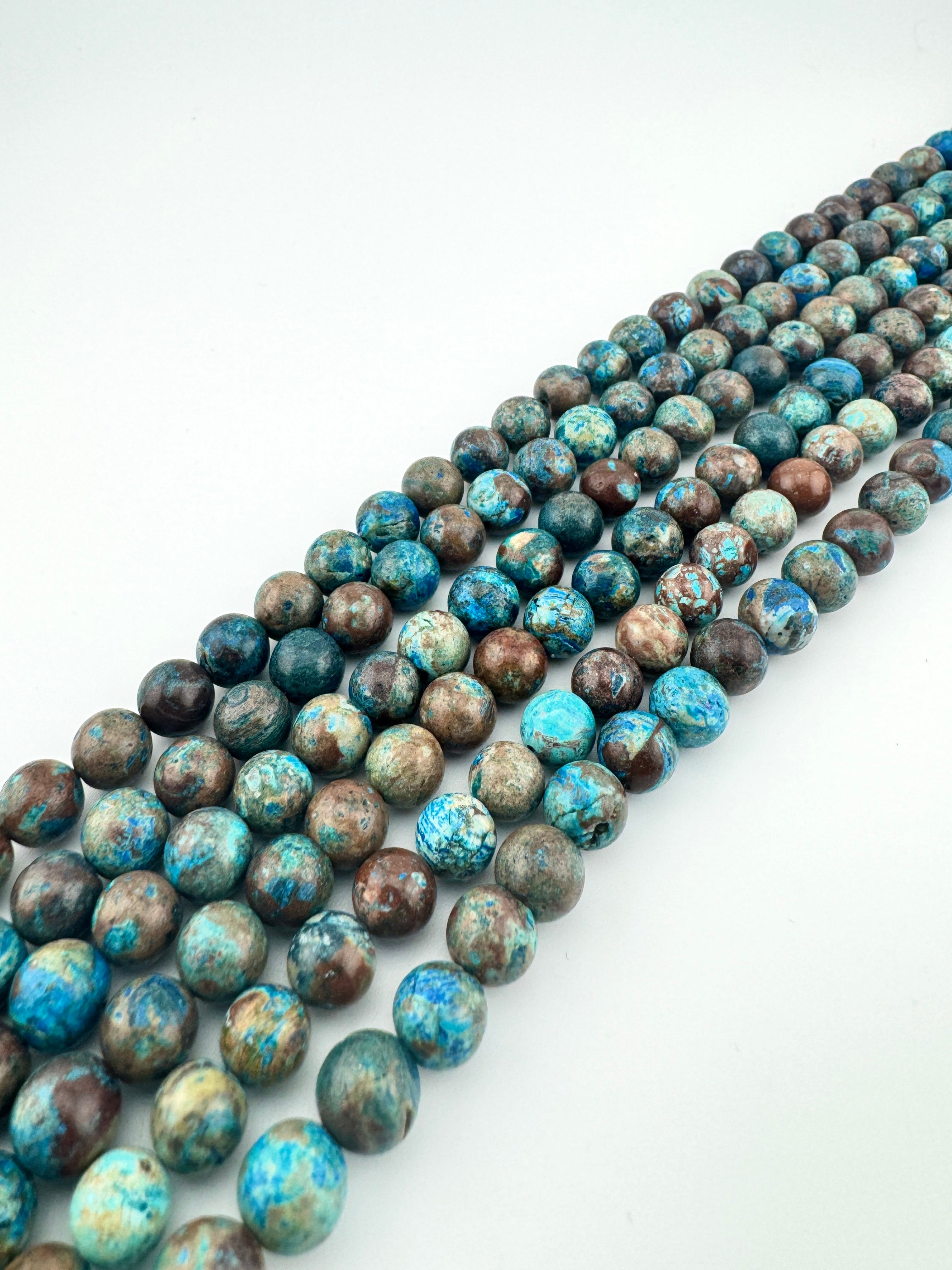 Blue Decorative Agate Beads Available in 6mm, 8mm, 10mm Sizes