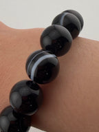 12mm Black Banded Agate