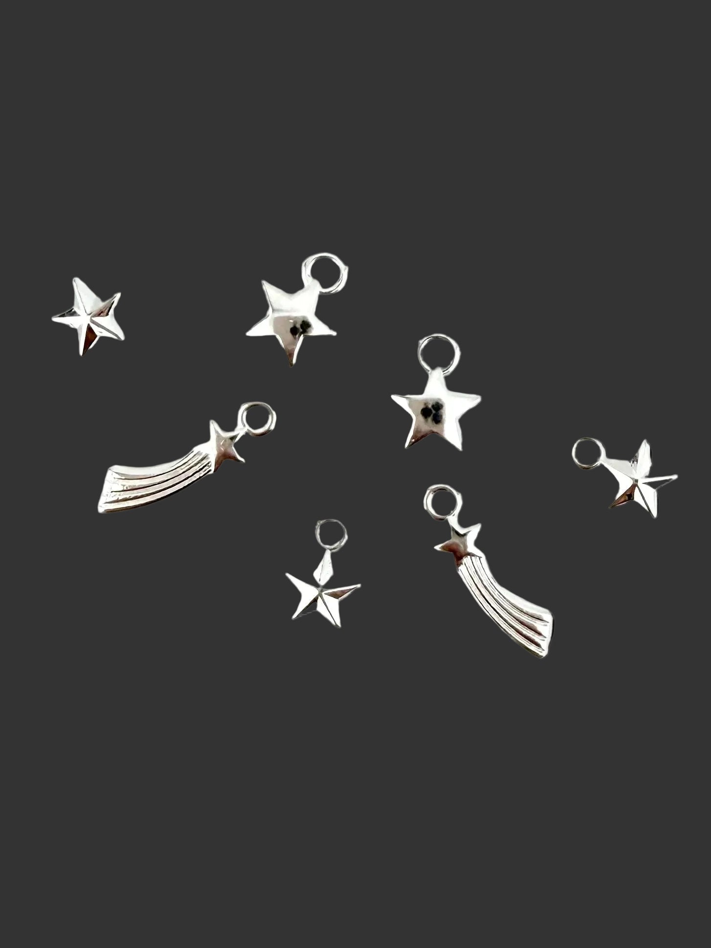 20mm Wishing Star Charm Silver