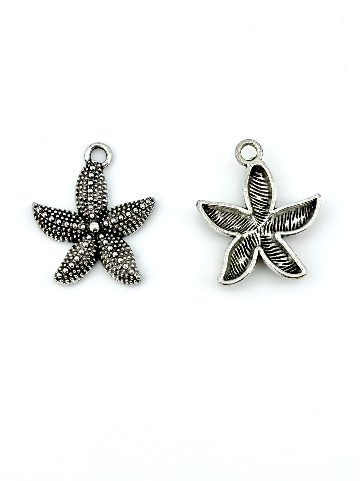 22.5mm Starfish Charm Rhodium