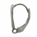 925 Sterling Silver Teardrop Lever Back Earring Hook, 15x10mm / Pair