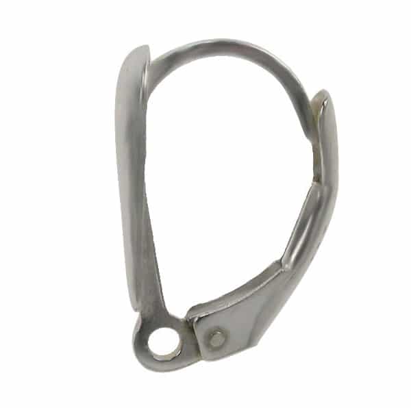 925 Sterling Silver Teardrop Lever Back Earring Hook, 15x10mm / Pair