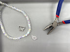 6mm Glass Rondelle Beads Crystal AB