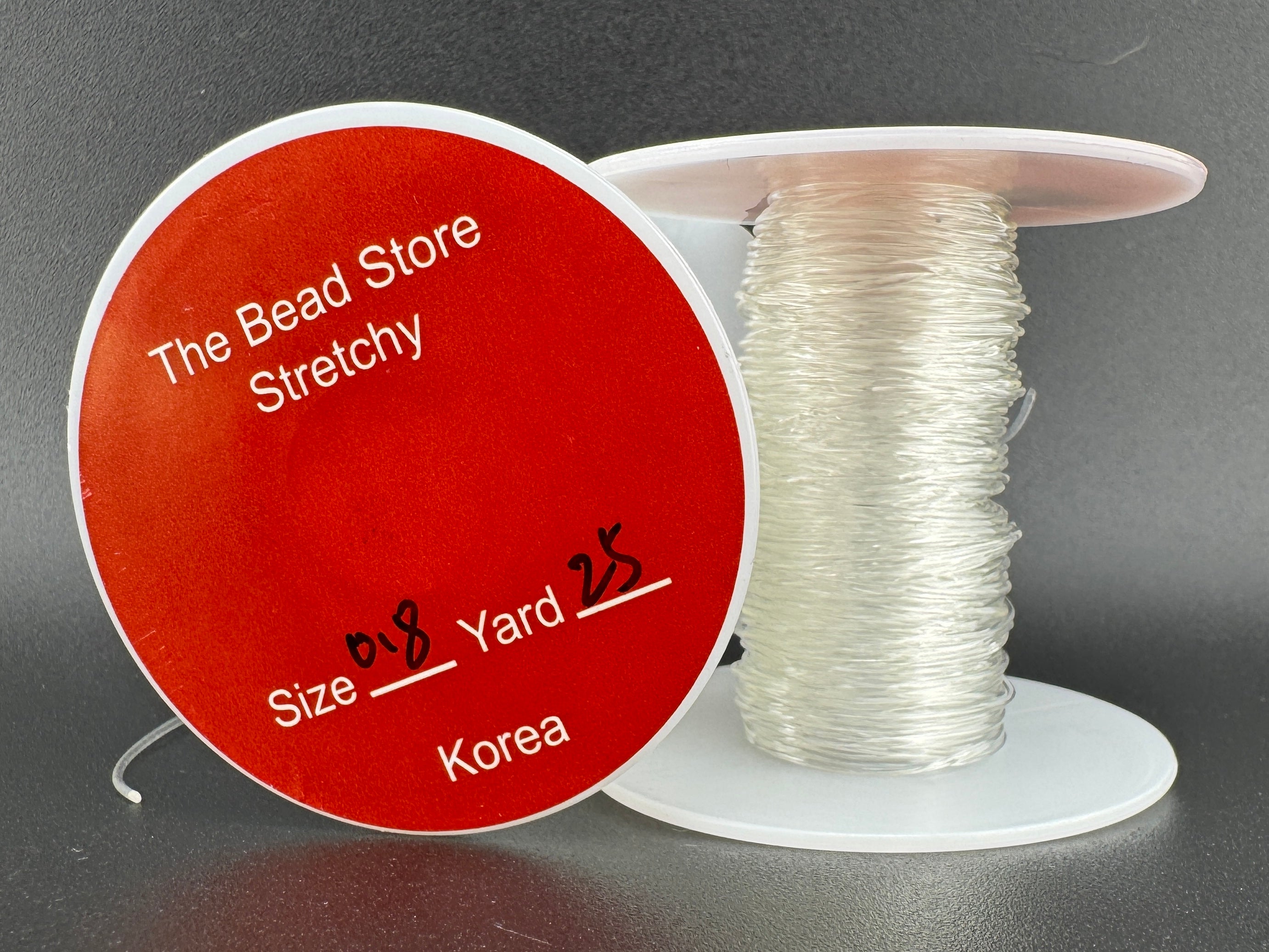TBS Korean Elastic Cord Available in 0.8mm and 1.0mm Clear 25 yard Roll