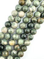 Green Wood Grain Beads Available in 6mm, 8mm Sizes