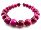 Dyed Tiger Eye Pink Beads Available in 6mm, 8mm Sizes
