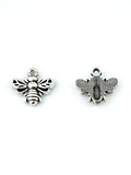 11.5mm Bee Charm Rhodium