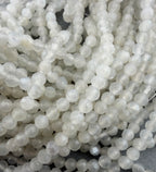 3mm Faceted White Moonstone Beads