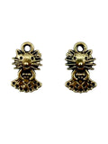 17mm Cat in a Dress Charm Gold