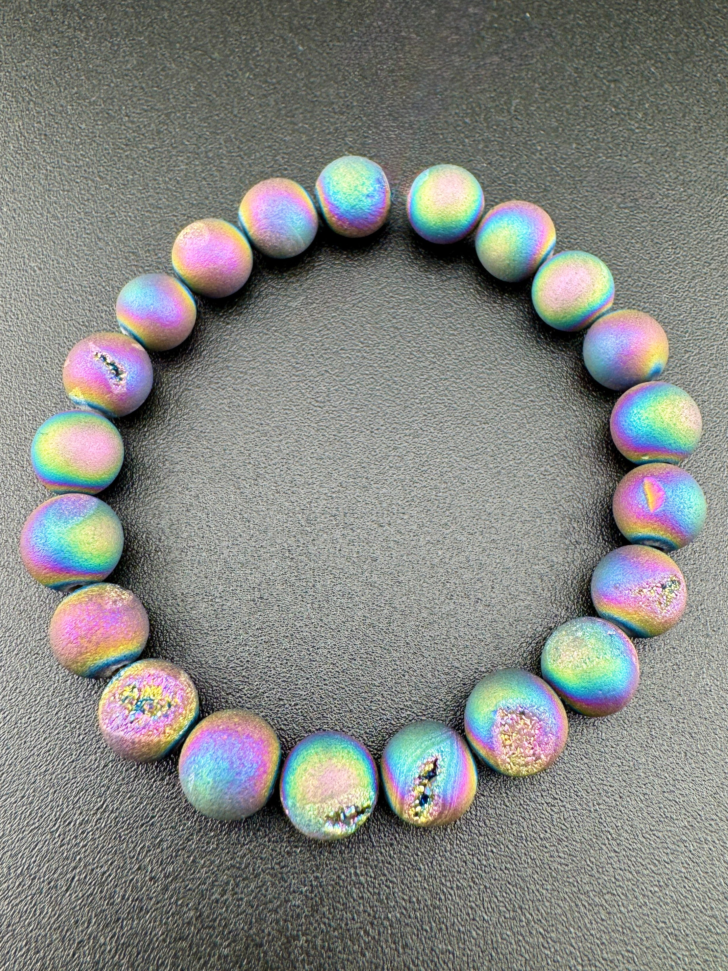 Rainbow Druzy Beads Available in 6mm, 8mm Sizes