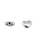 6x3.5mm Heart Spacer Bead Rhodium