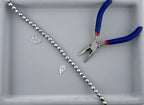 8mm Rhodium Faceted Round Hematite Beads