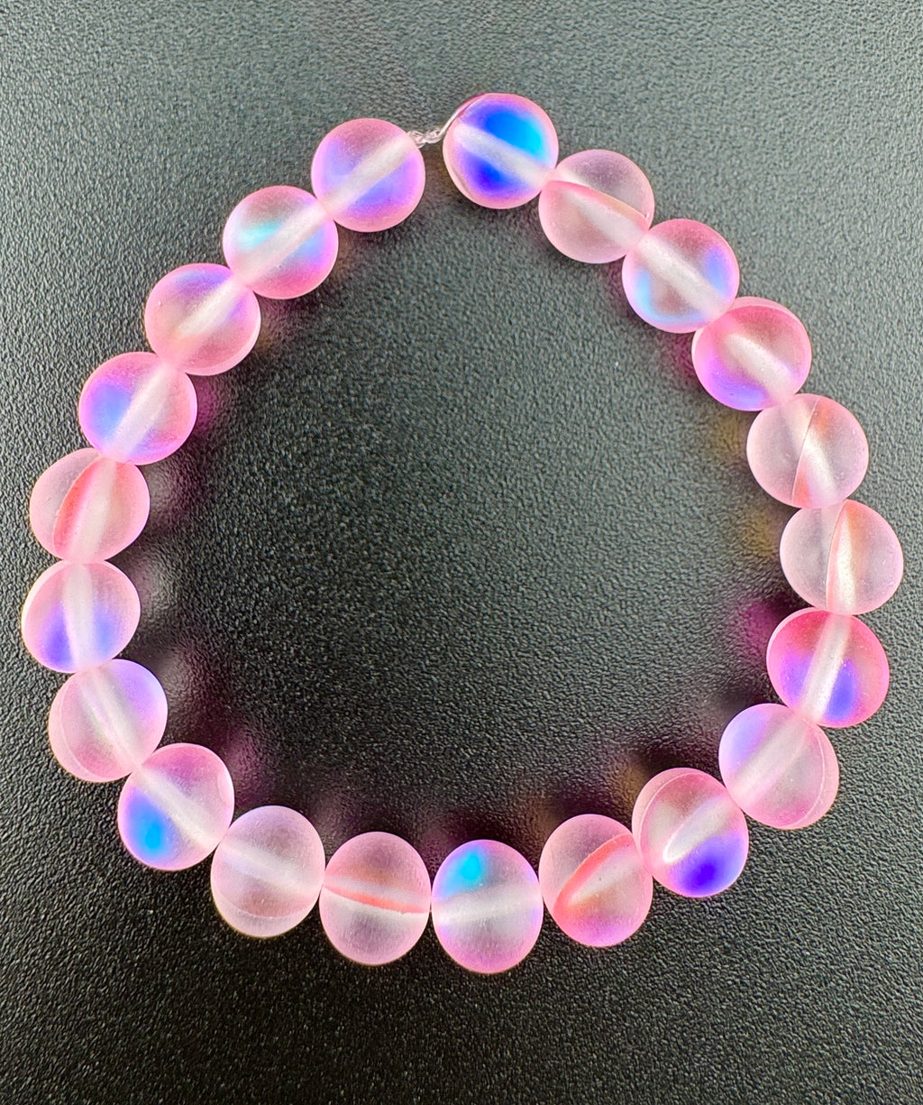 Matte Pink Moon Light Quartz Beads Available in 6mm, 8mm Sizes