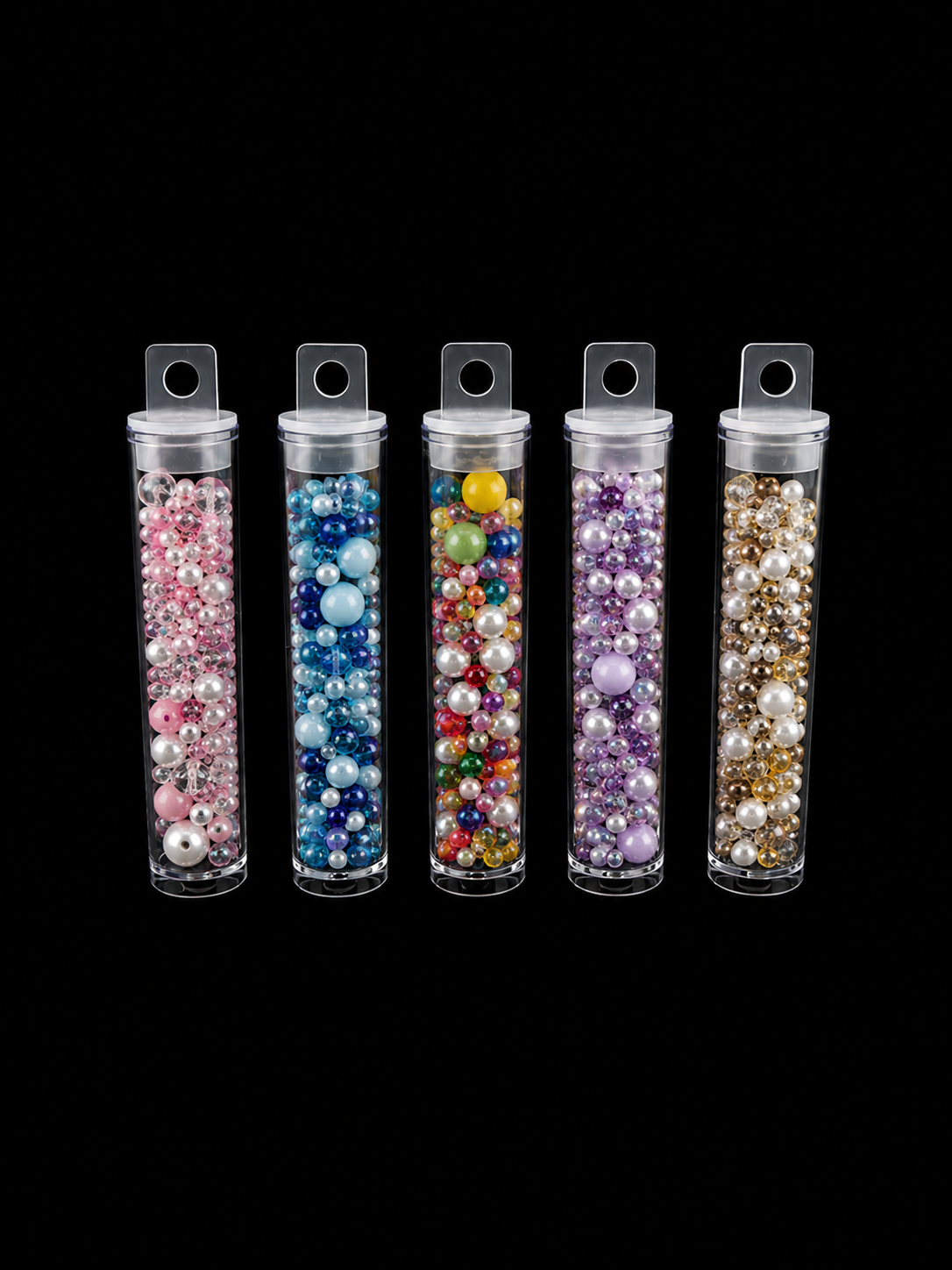 Clear Plastic Bead Storage Tubes – 20 Pieces