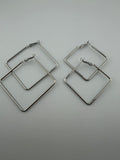 Square Frame Hoop Earing Pair