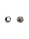 7mm Flower Spacer Bead Rhodium