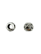 7mm Flower Spacer Bead Rhodium