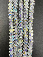 6mm Glass Rondelle Beads Crystal AB
